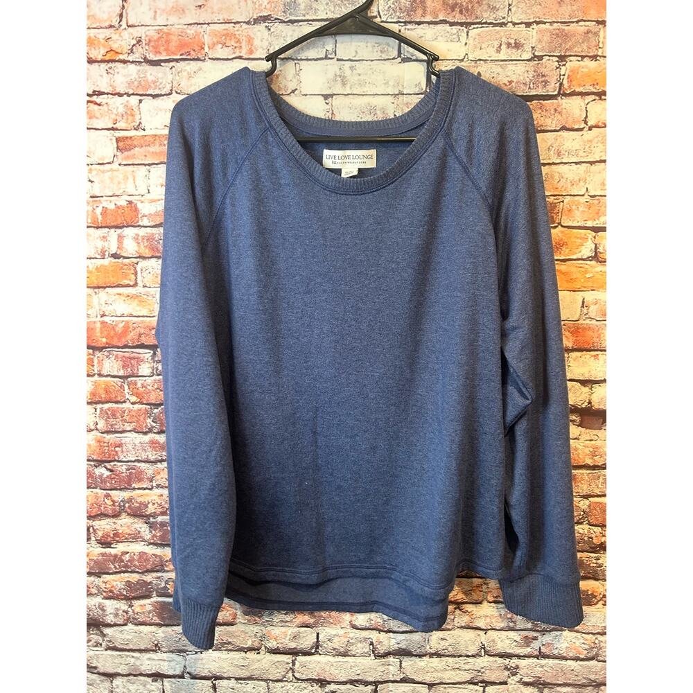 live love lounge karen neuburger sweater blue women's size XL